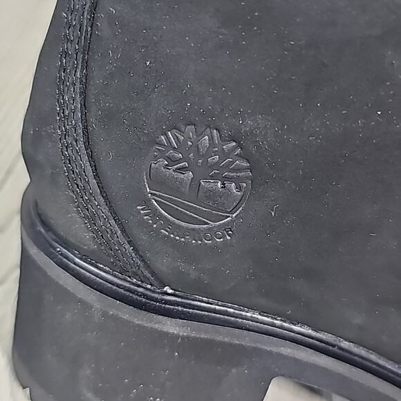 Timberland Kinsely Waterproof Mid Hiker Black Leather Boots Womens 6 NEW - Picture 4 of 15